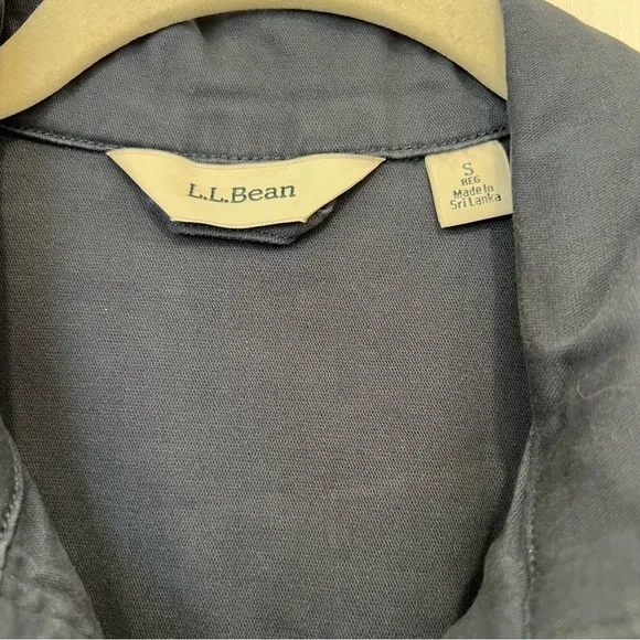 L.L. Bean Classic Utility Jacket Navy Blue Zip Snap Womens Small Barn Chore Work - Picture 6 of 8